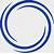 blue square white circle company logo