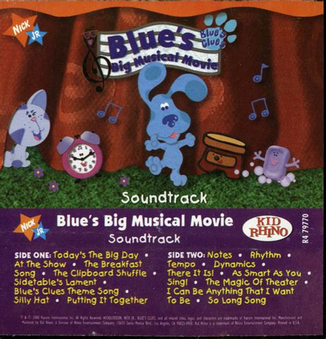 blue's clues blue's big musical soundtrack