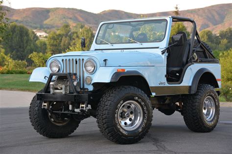 blue 1980 cj5 jeep