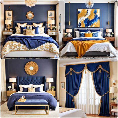 Blue And Gold Bedroom Decor