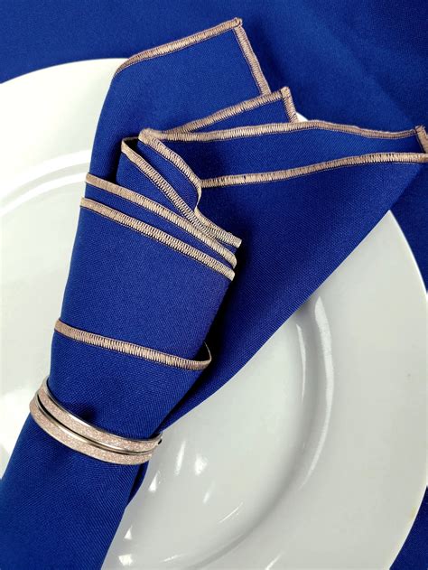 blue and gold napkins