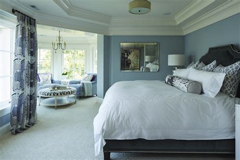 Blue and Gray Bedroom with a View