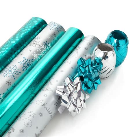 blue and silver wrapping paper