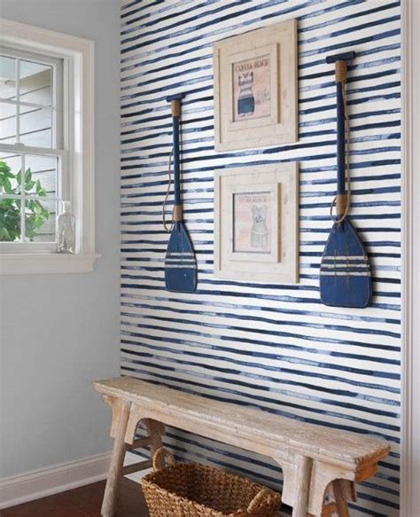 blue and white coastal wallpaper