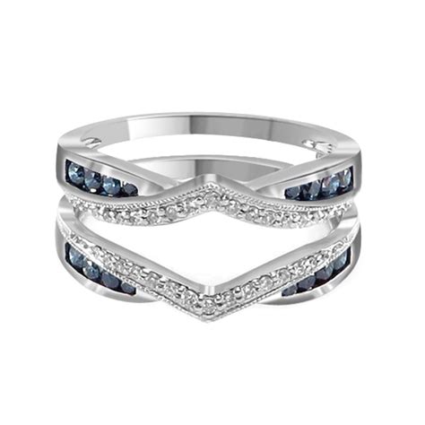 blue and white diamond ring enhancer