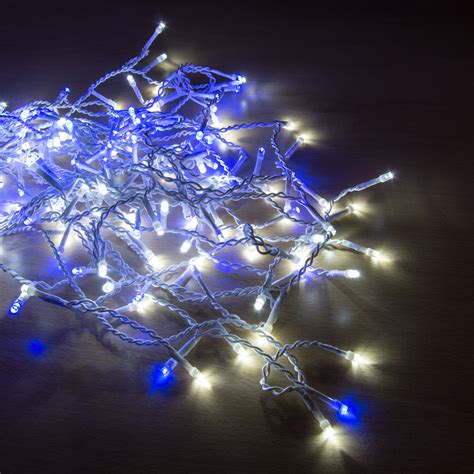 blue and white led outdoor christmas lights