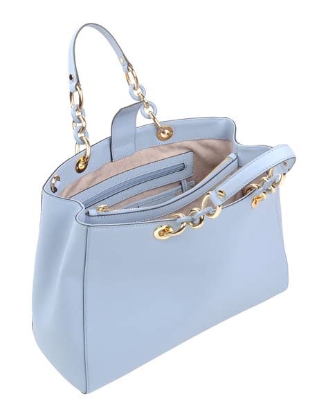 blue and white mk purse