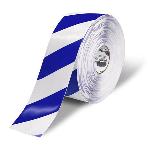 blue and white safety tape