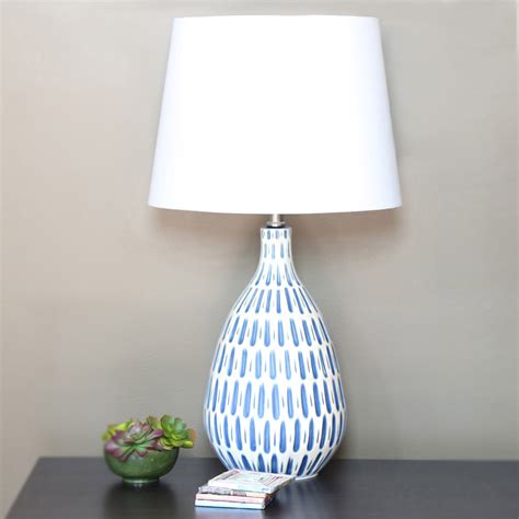 blue and white table lamp base