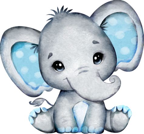 blue baby elephant png