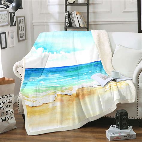 Blue Beach Fleece Blanket