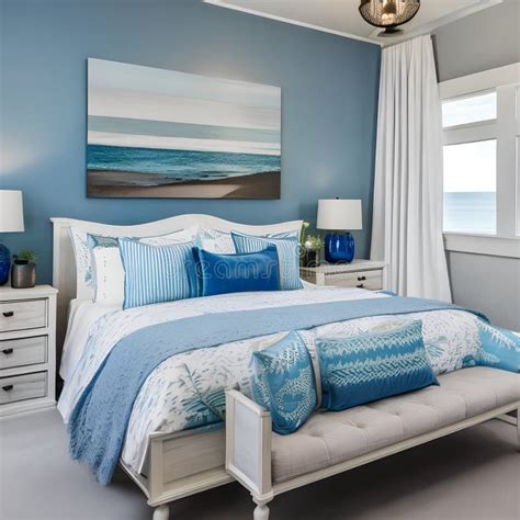 blue bedroom calming art