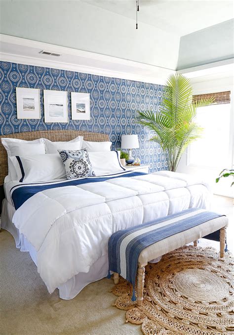 blue bedroom wall art