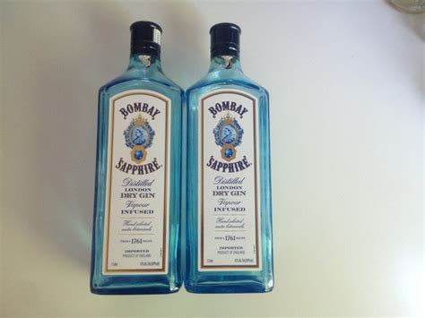 blue bottle of liquor