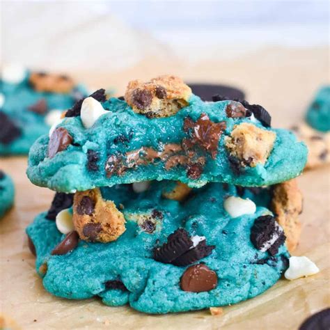 blue bowl monster cookies
