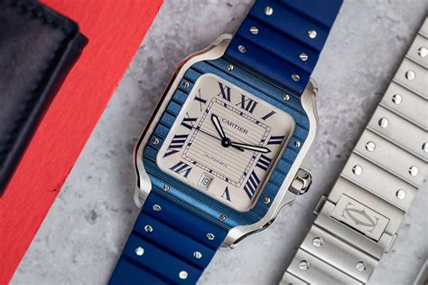 blue cartier watch