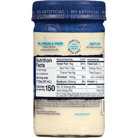 Blue Cheese Dressing Label