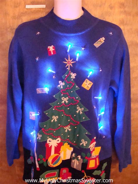 Blue Christmas Lights Sweater