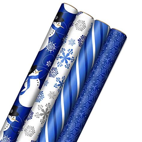 blue christmas wrapping paper near me