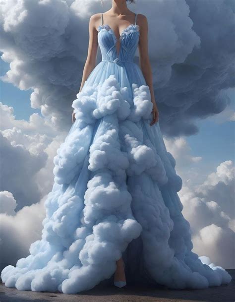 blue cloud dress