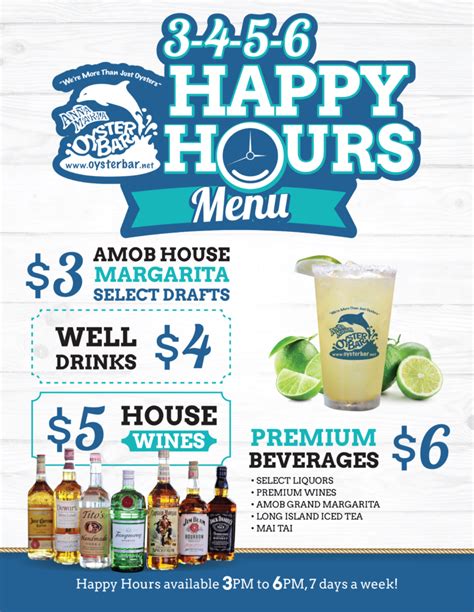 blue coast happy hour menu