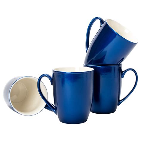 blue coffee mugs set