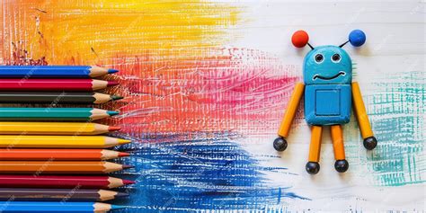 Blue Crayon Robot