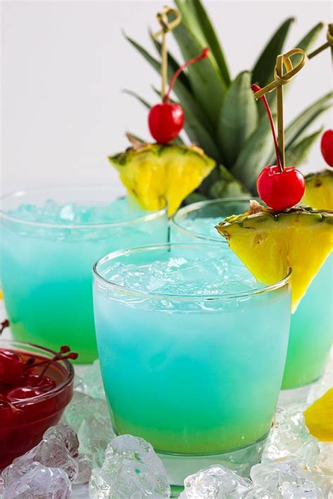 blue curacao coconut rum pineapple juice