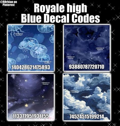 Blue Decal Codes For Roblox