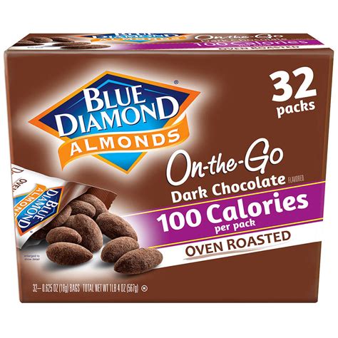 blue diamond dark chocolate covered almonds