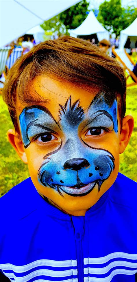 Blue Dog Face Paint