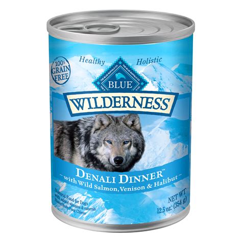 blue dog food cans