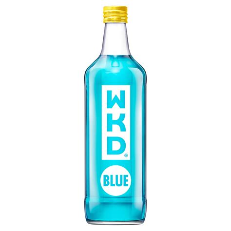 blue drink alcohol bottle