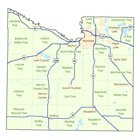 blue earth county mn township map