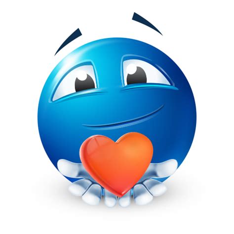 blue emoji meme heart