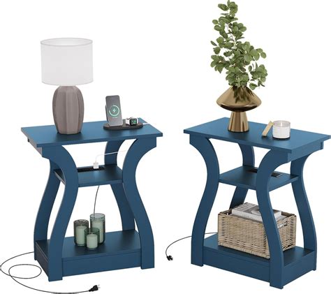 Blue End Table Set
