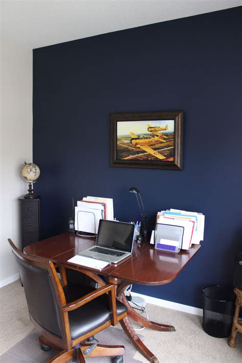 Blue Feature Wall Office