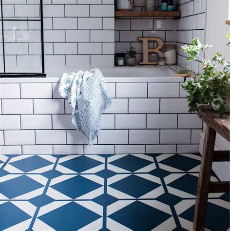Transform Your Bathroom with Stylish Blue Floor Tiles - Ideas and Inspiration