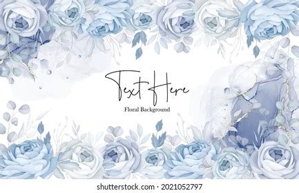 Blue Floral Background Template