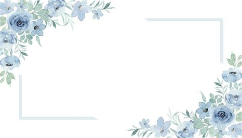 Blue Flower Frame Background