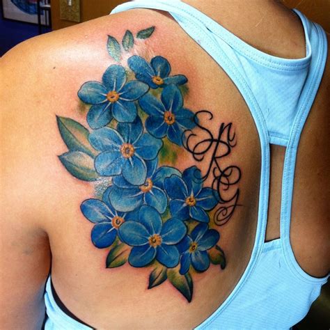 Famous Blue Flower Tattoo Designs Ideas