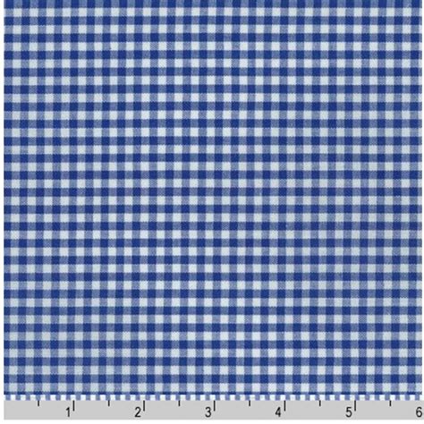Blue Gingham Pattern Fabric