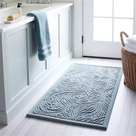 Blue Gray Bath Mat