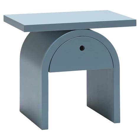 Blue Gray Bedside Table