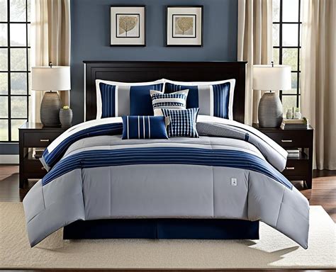 Blue Gray King Comforter Sets