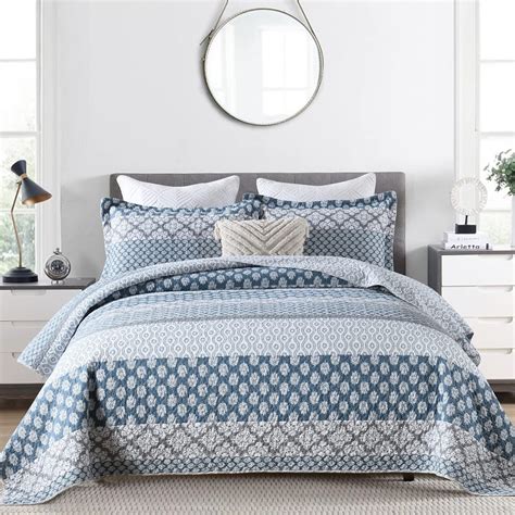 Blue Gray Quilt Queen