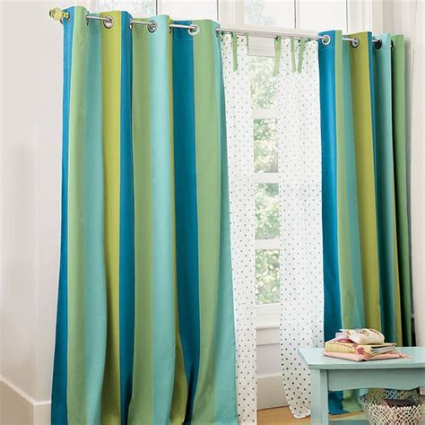 blue green drapes