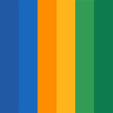 blue green orange color palette