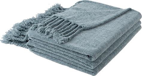 Blue Grey Bed Throws