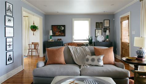 blue grey living room walls